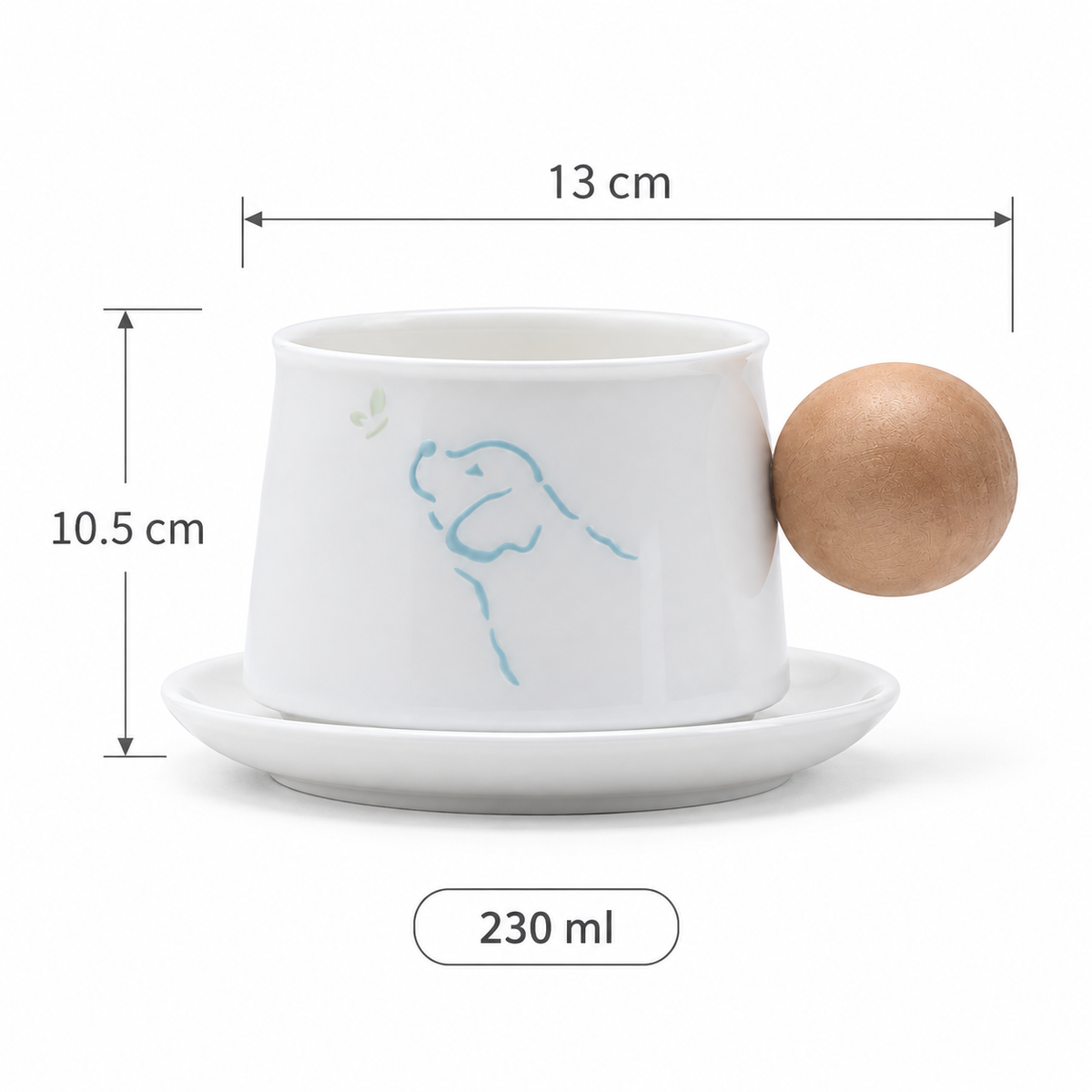 Dog Illustration Ceramic Coffee Cup