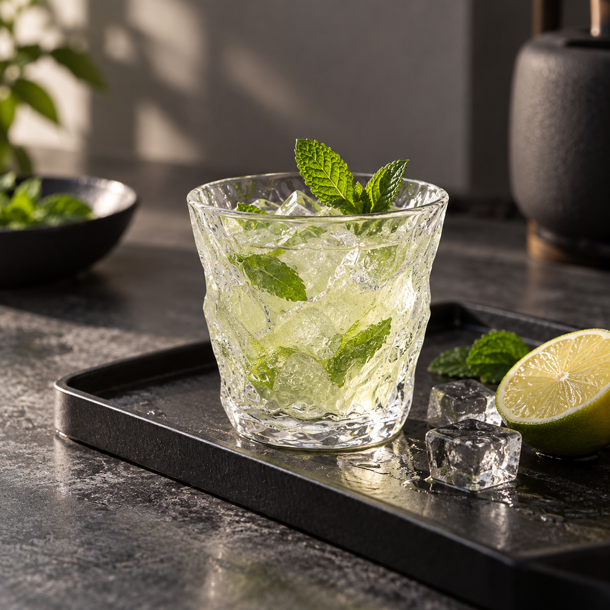 Glacier Textured Glass Tumbler