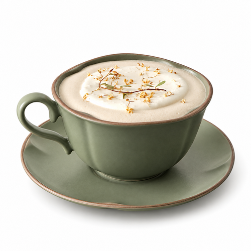 Wave Rim Ceramic Coffee Cup and Saucer