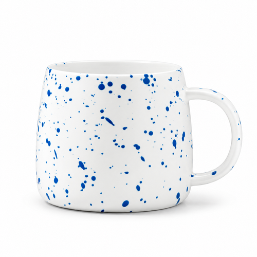 Blue Speckled Ceramic Coffee Mug
