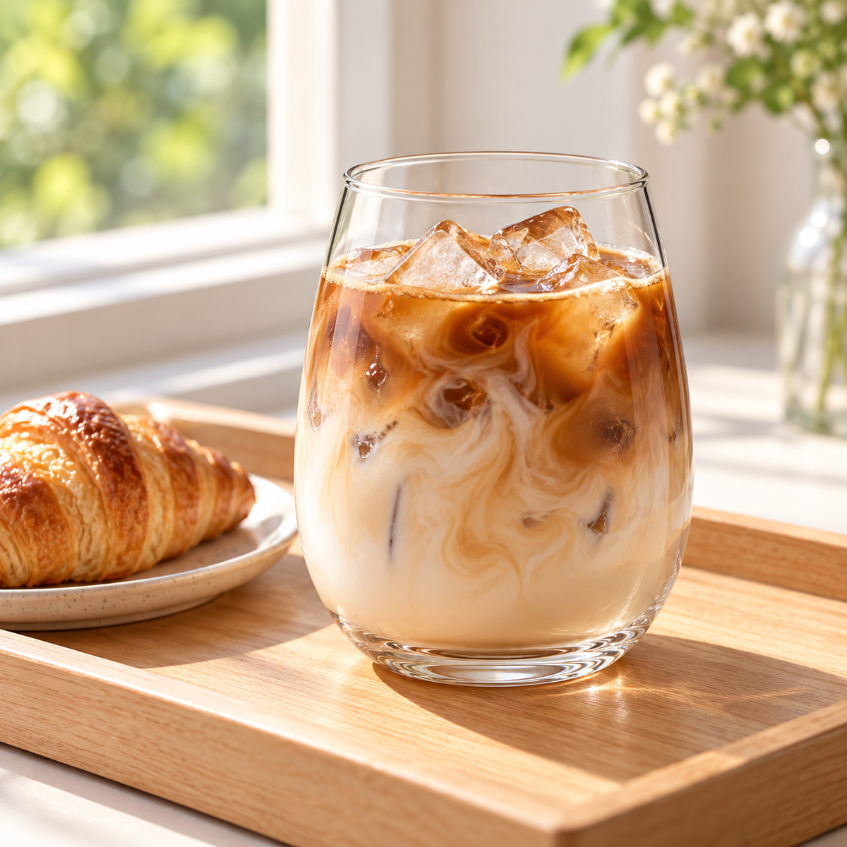 Clear Glass Fruit Tea and Sparkling Water Cup