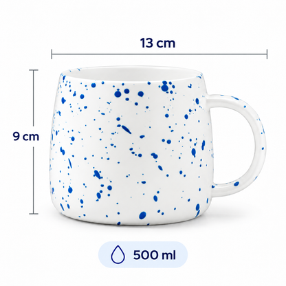 Blue Speckled Ceramic Coffee Mug